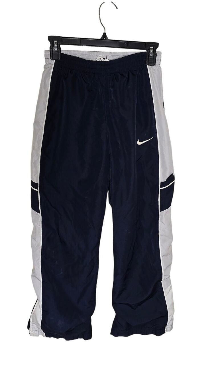 Vintage Nike Navy Gray White Windbreaker Track Pants Youth Large Great Condition